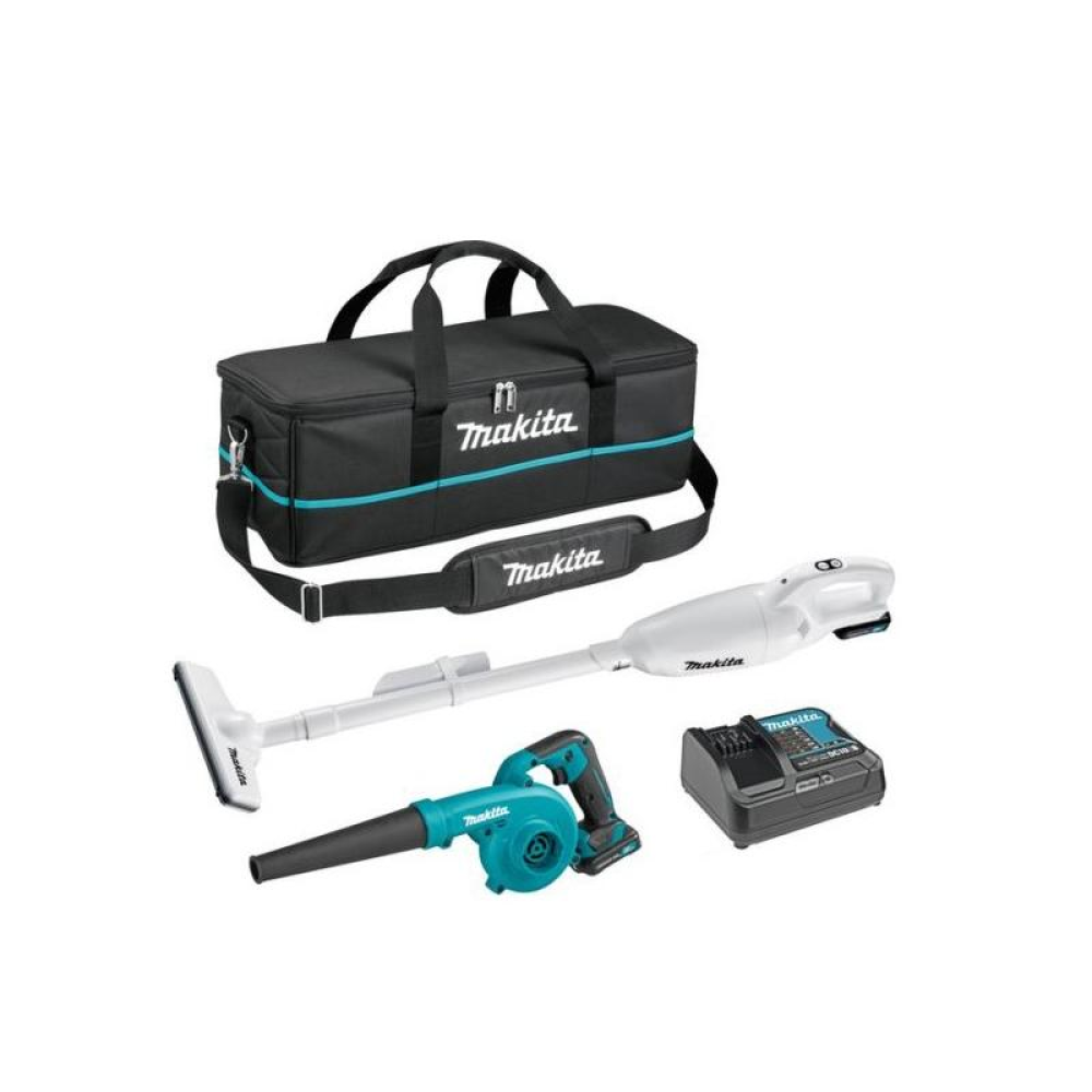 Набор: вертикальный пылесос + воздуходув Makita CLX245SAX1, 12 В