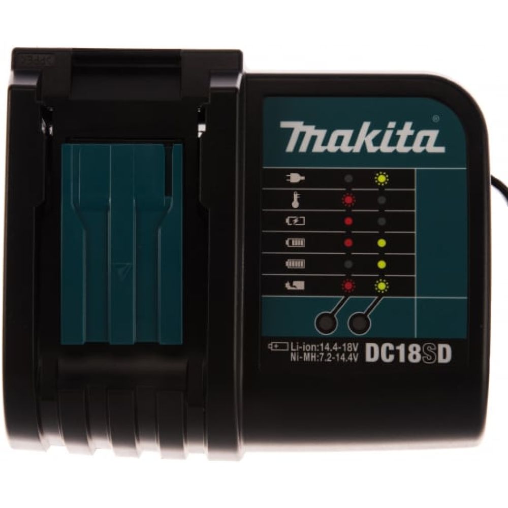 Зарядное устройство Makita DC18SD, для Ni-MH/Li-Ion АКБ, 7.2-18 В, 2.6 А, 197006-8