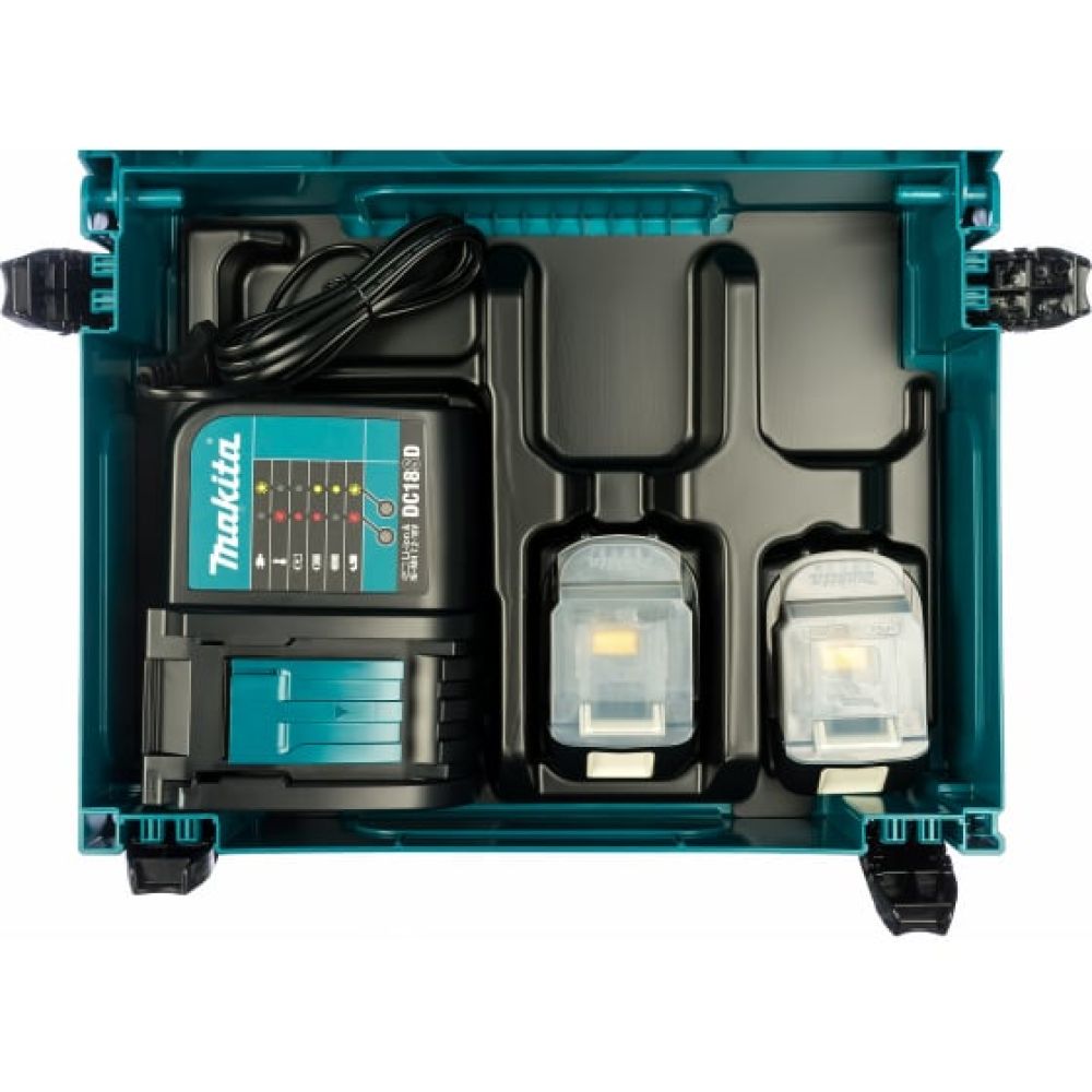Набор Makita PSK MKP1SY182: 2 АКБ BL1815N, Li-Ion, 18 В, 1.5 Ач и зарядное устройство DC18SD, 7.2-18 В, 2.6 А, в кейсе MakPac, 197143-8