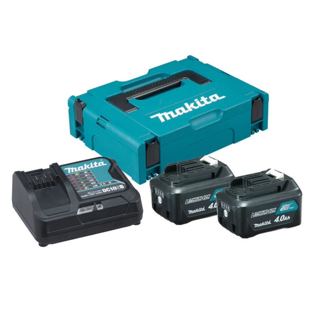 Набор Makita PSK MKP1SM122: 2 АКБ BL1041B, Li-Ion, 12 В, 4 Ач и зарядное устройство DC18SD, 7.2-18 В, 2.6 А, в кейсе MakPac, 197641-2