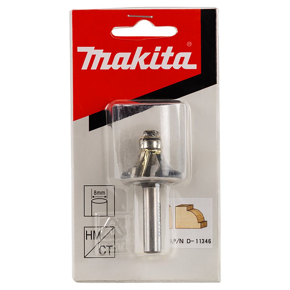Фреза кромочная калевочная Makita внутр. радиус 8R 28, 6х12, 7х8х32х2Т, D-11346