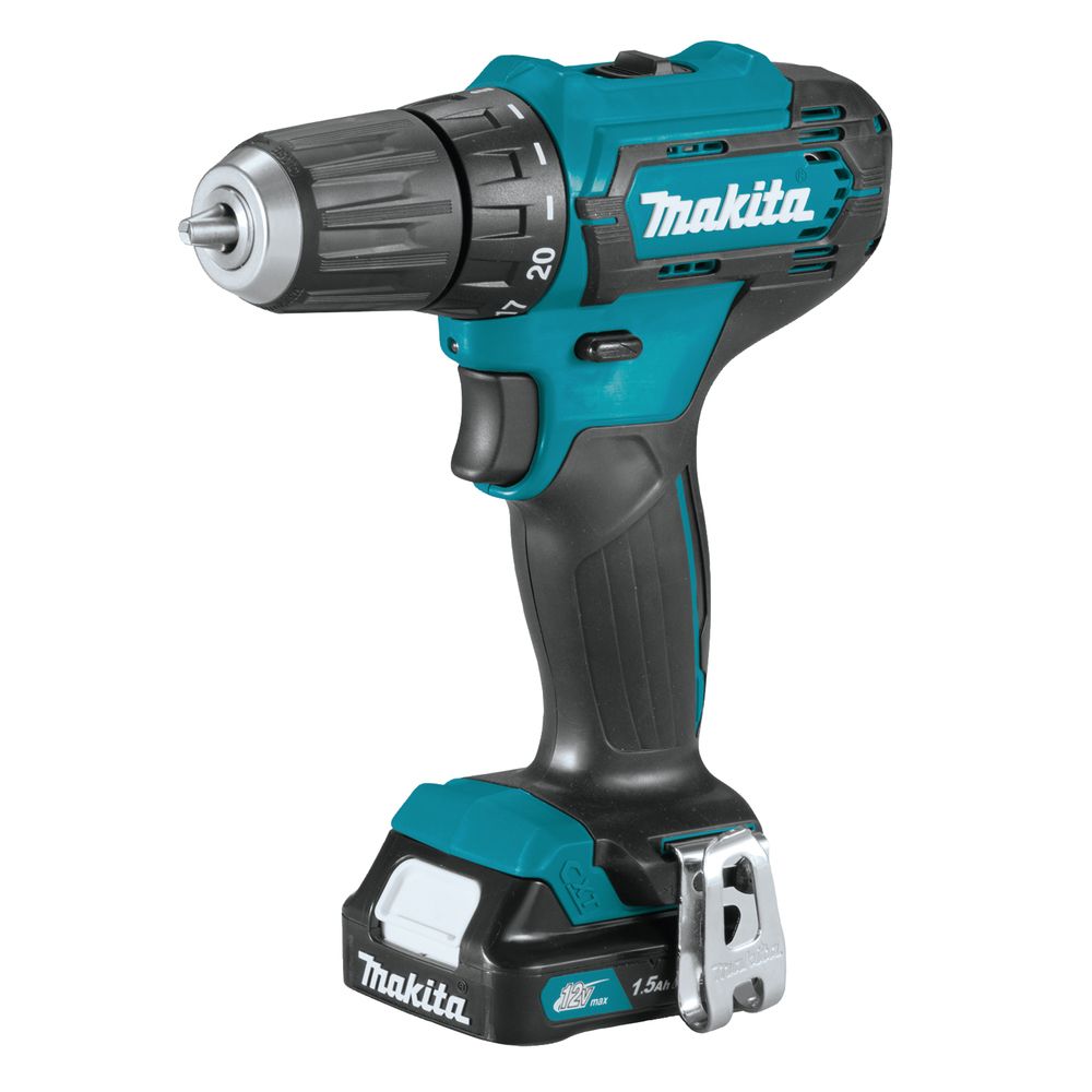 Аккумуляторная дрель-шуруповерт Makita DF333DYX14, c набором бит, 2 АКБ 1.5 Ач и ЗУ, в кейсе