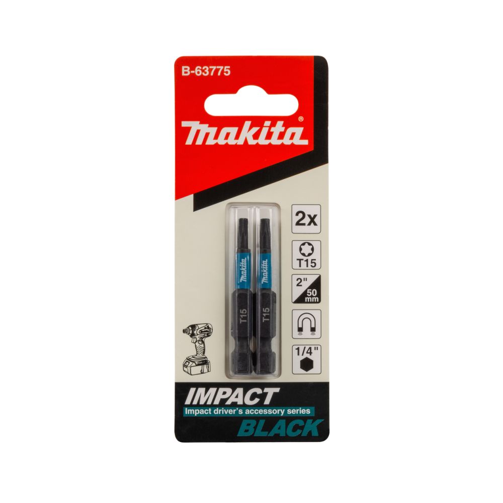 Бита Makita , 50 мм, хвостовик 1/4", 2 шт. (B-63775)