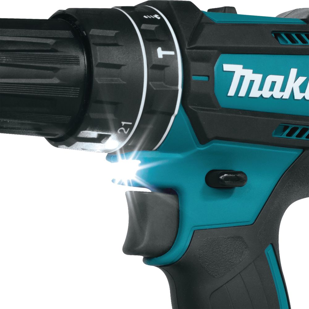 Аккумуляторная ударная дрель-шуруповерт Makita DHP482RTJ, 18 В, 1900 об/мин, 28500 уд/мин, с 2 АКБ 5 Ач и ЗУ, в кейсе MakPac