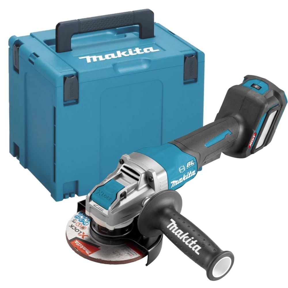 Аккумуляторная угловая шлифмашина Makita GA044GZ01, 40 В, 125 мм, 8500 об/мин, без АКБ и ЗУ, в кейсе