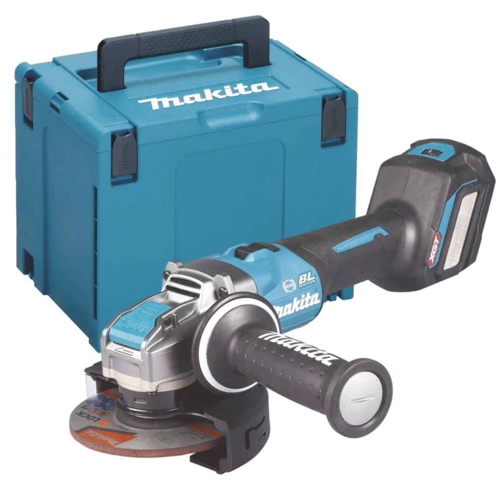 Аккумуляторная угловая шлифмашина Makita GA041GZ01, 40 В, 125 мм, 8500 об/мин, без АКБ и ЗУ, в кейсе