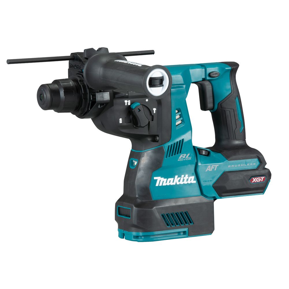 Набор Makita: 2 аккумуляторных перфоратора HR001GZ, 2.8 Дж, 5000 уд/мин + аккумулятор BL4040, 40 В, 4 Ач + быстрое зарядное устройство DC40RA, PT980