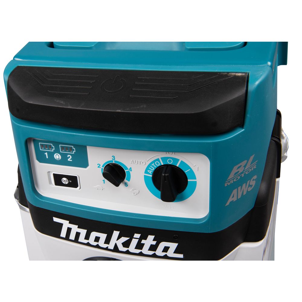 Аккумуляторный строительный пылесос Makita DVC157L, 2x18 В, 15 л, с 2 АКБ 5 Ач, без ЗУ (DUST-KITM12)