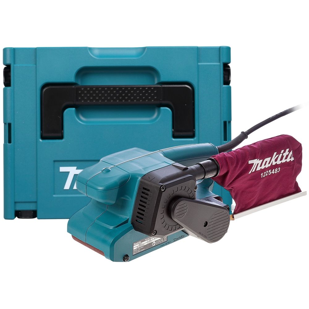Ленточная шлифмашина Makita 9910J, 650 Вт, 270 м/мин, в кейсе MakPac