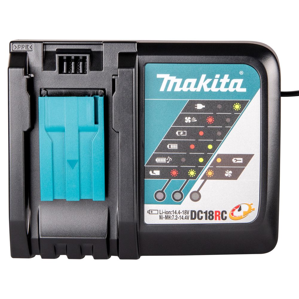 Набор Makita: аккумулятор BL1830B, Li-Ion, 18 В, 3 Ач и зарядное устройство DC18RC, 7.2-18 В, 3 А, 191A25-2