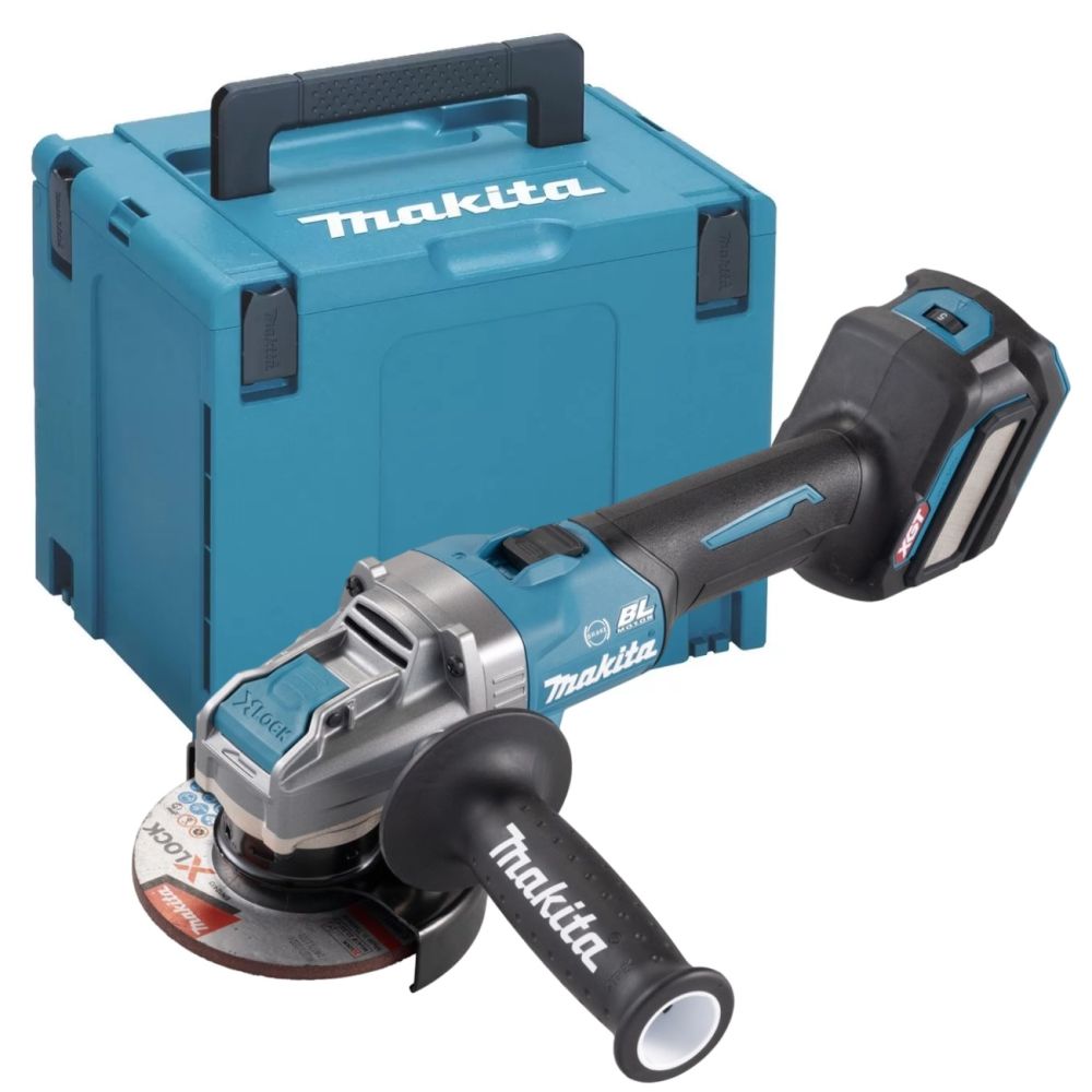 Аккумуляторная угловая шлифмашина Makita GA040GZ01, 40 В, 115 мм, 8500 об/мин, без АКБ и ЗУ, в кейсе