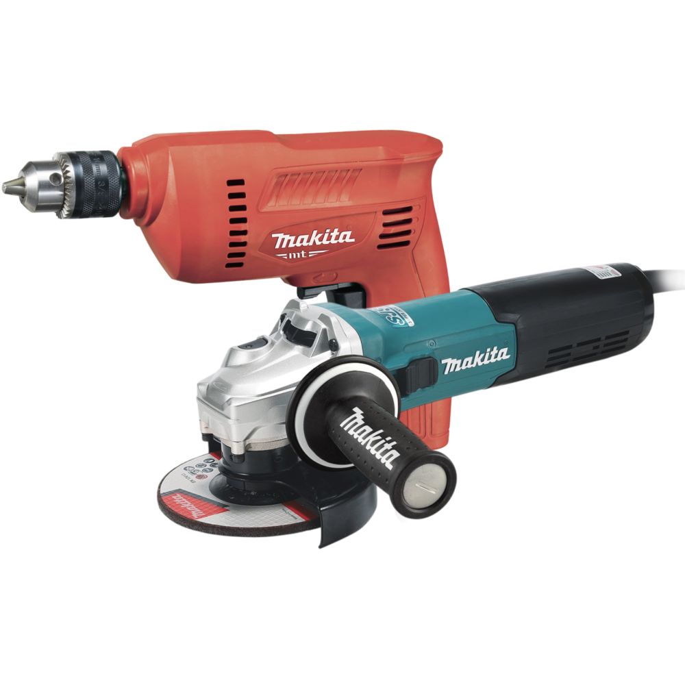 Набор электроинструмента Makita: дрель M0600 + угловая шлифмашина GA5090X01 (ACSET-8)