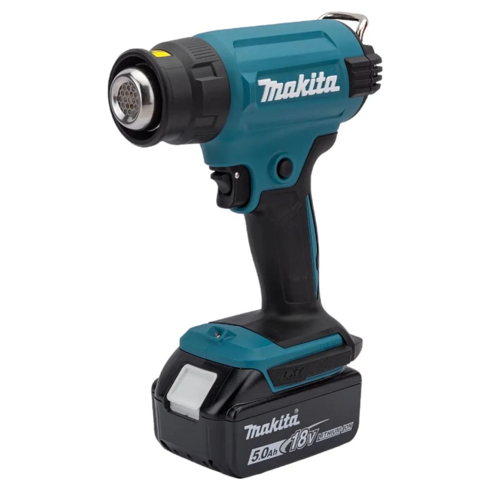 Аккумуляторный тепловой пистолет (фен) Makita LXT 18В, 1 режим, 550°, с АКБ 5 Ач и ЗУ, в кейсе MakPac, DHG180RT1J