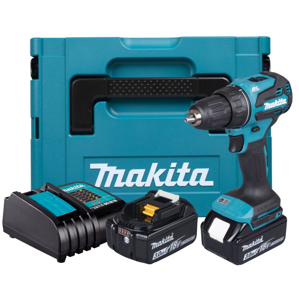 Аккумуляторная дрель-шуруповерт Makita DDF490SFJ, 18 В, 1900 об/мин, с 2 АКБ 3 Ач и ЗУ, в кейсе MakPac