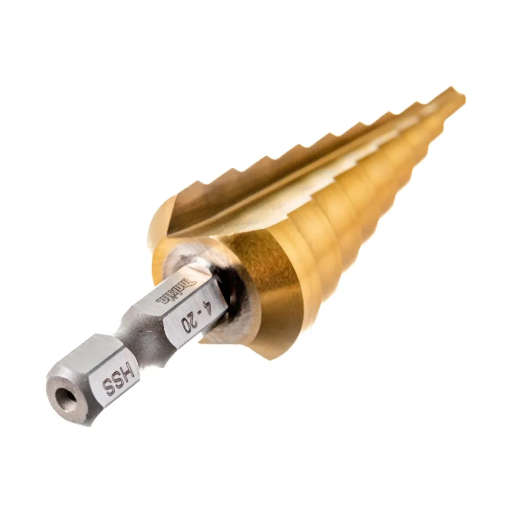 Сверло ступенчатое Makita HSS TiN, 4-20x53x75 мм (D-40129)