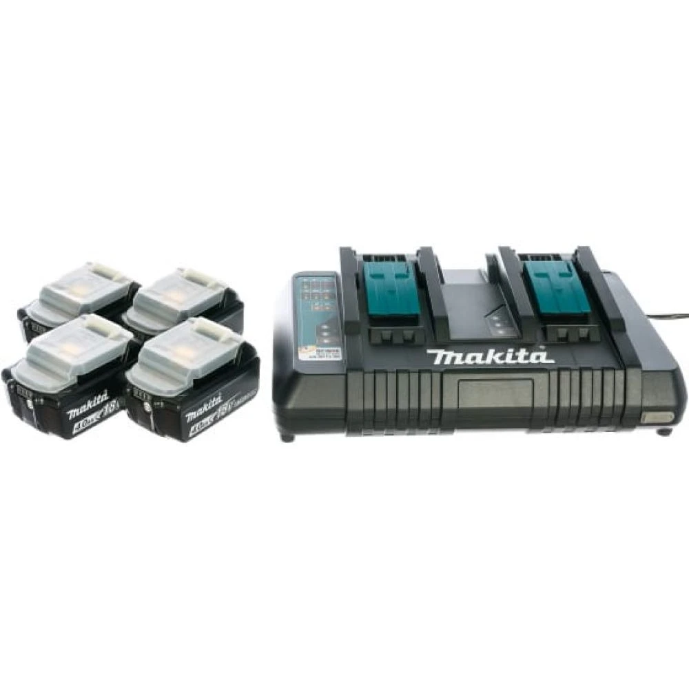 Набор Makita PSK MKP2PT184: 4 АКБ BL1840B, Li-Ion, 18 В, 4 Ач и быстрое двойное ЗУ DC18RD, 7.2-18 В, 2x9 А, в кейсе MakPac, 198489-5