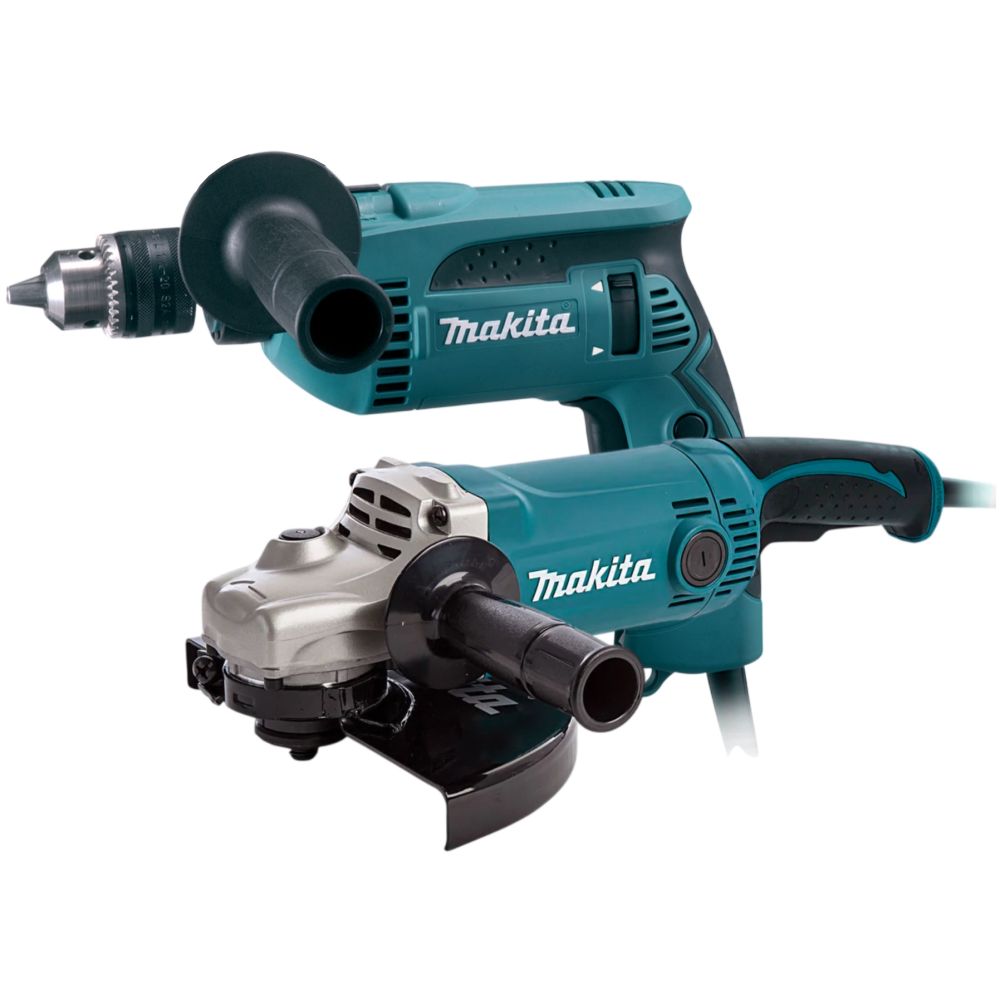 Набор электроинструмента Makita: дрель HP1640 + угловая шлифмашина GA9050 (ACSET-17)