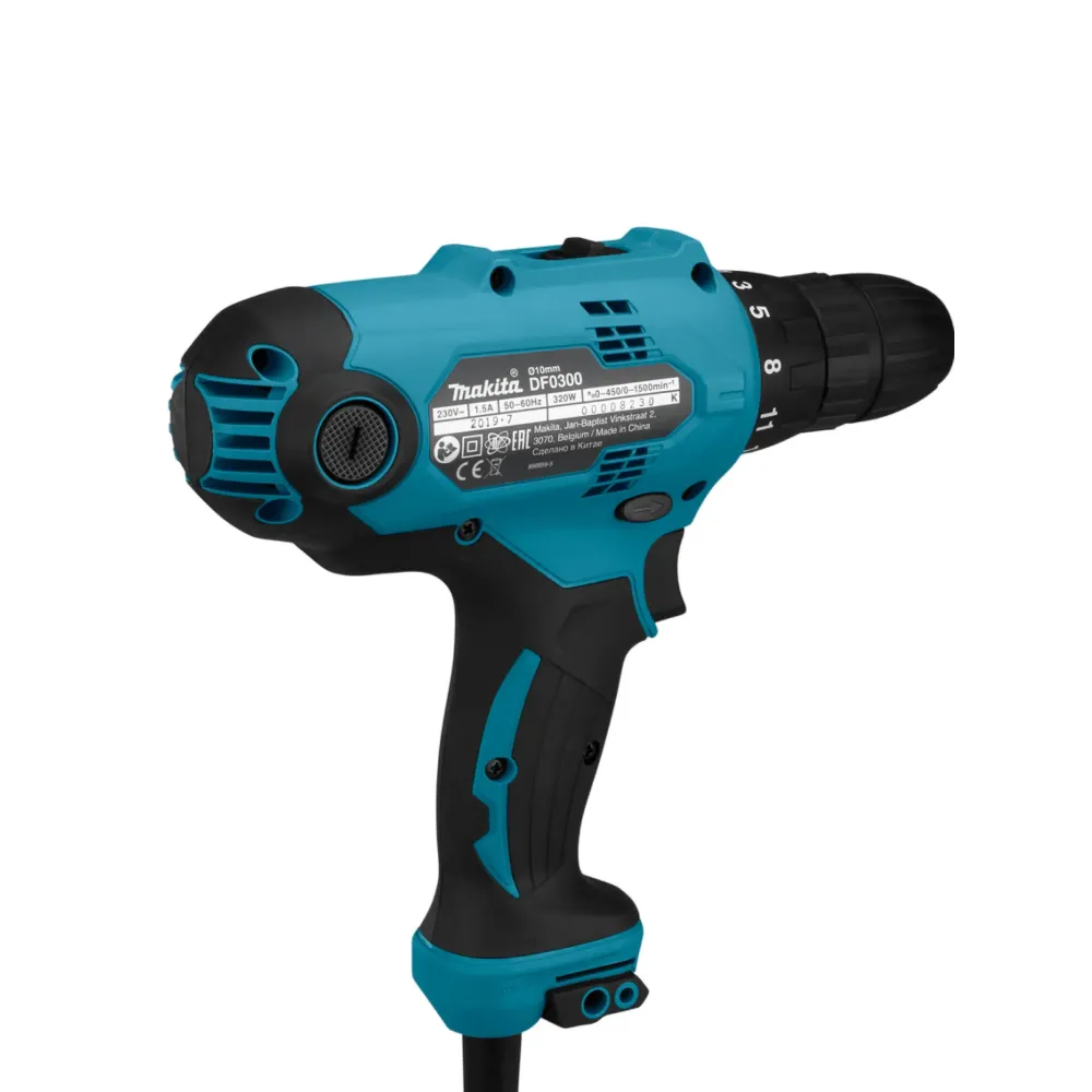 Дрель-шуруповерт Makita DF0300X2, 320 Вт, 1500 об/мин