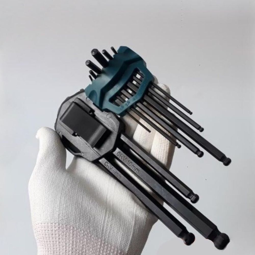 Набор шестигранных ключей Makita, 1.5-10 мм, 9 шт., B-65894