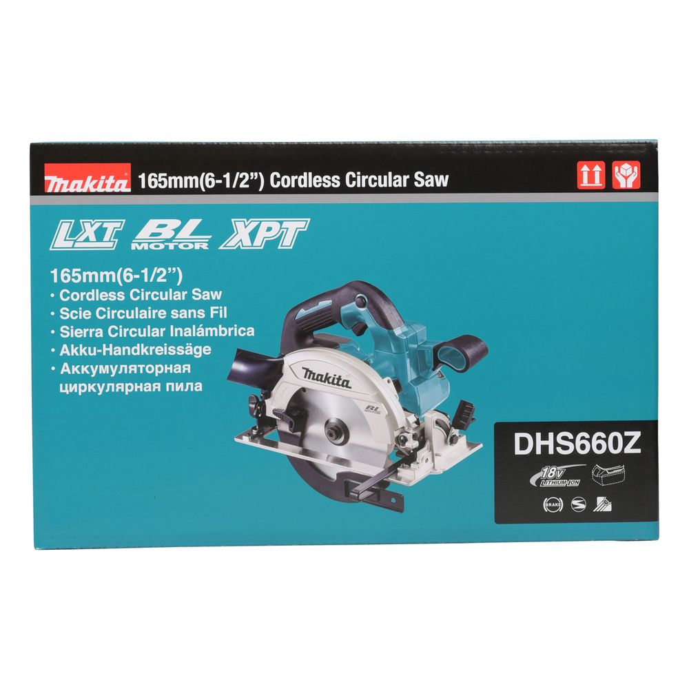 Аккумуляторная дисковая пила Makita 165 мм LXT без акб и з/у, DHS660Z