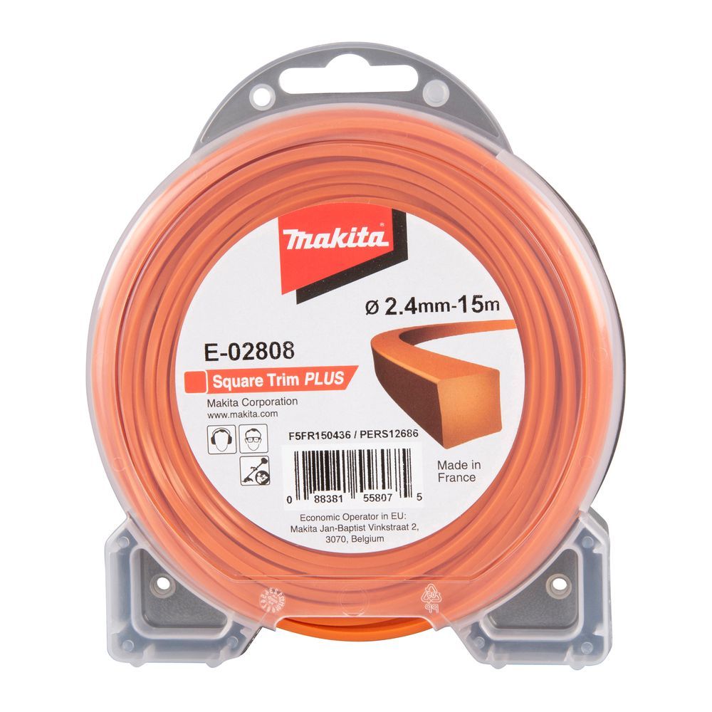 Триммерная леска Makita, квадратная, 2, 4 ммх15 м, E-02808