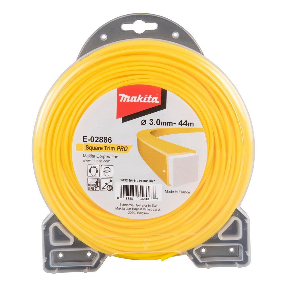 Триммерная леска Makita, квадратная, усиленная, 3 ммх44 м, E-02886
