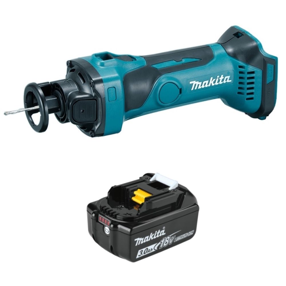Набор Makita: аккумуляторный фрезер DCO180Z, 30000 об/мин + аккумулятор BL1830B, 18 В, 3 Ач, PT994