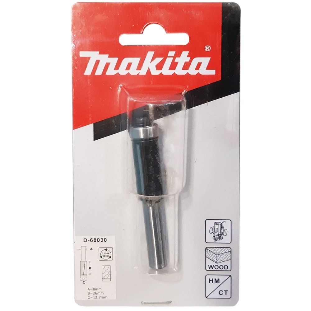 Фреза кромочная прямая Makita "Эконом" 12, 7х26x8x69x2T, D-68030