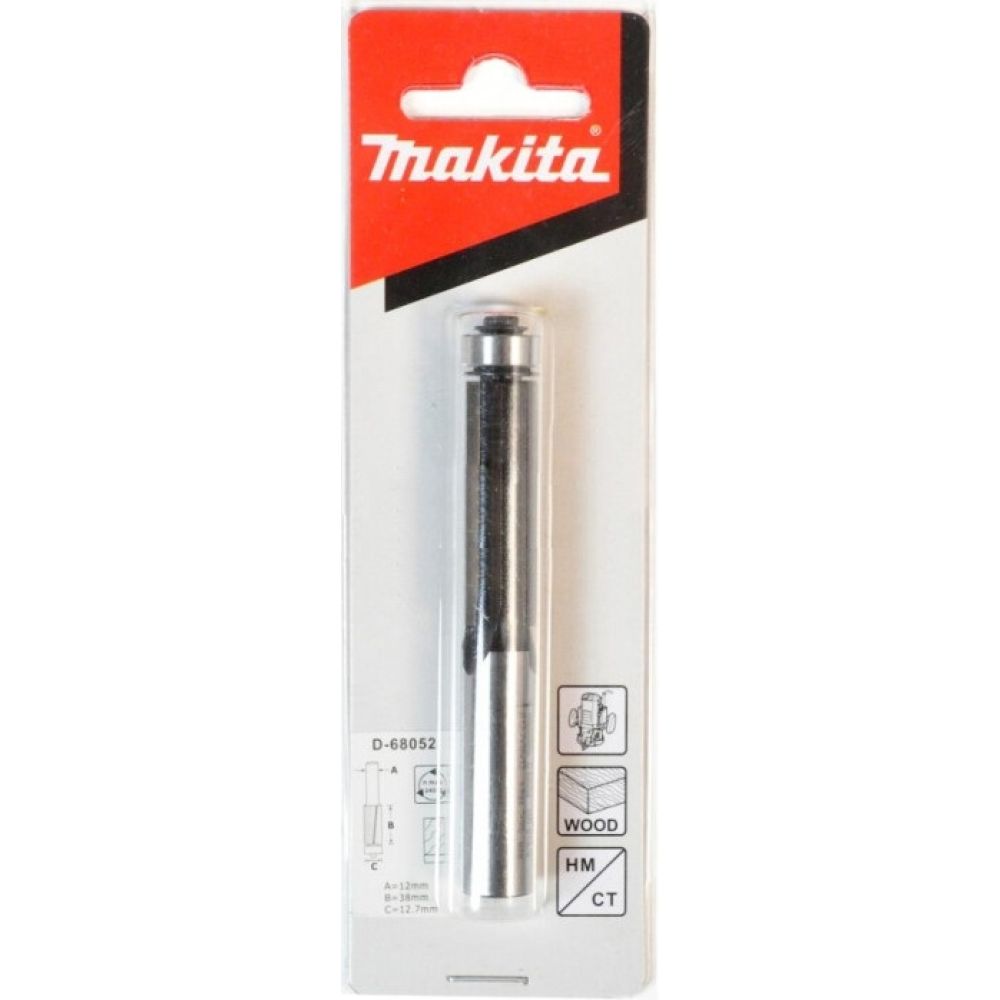 Фреза кромочная прямая Makita "Эконом" 12, 7х38x12x90x3T, D-68052