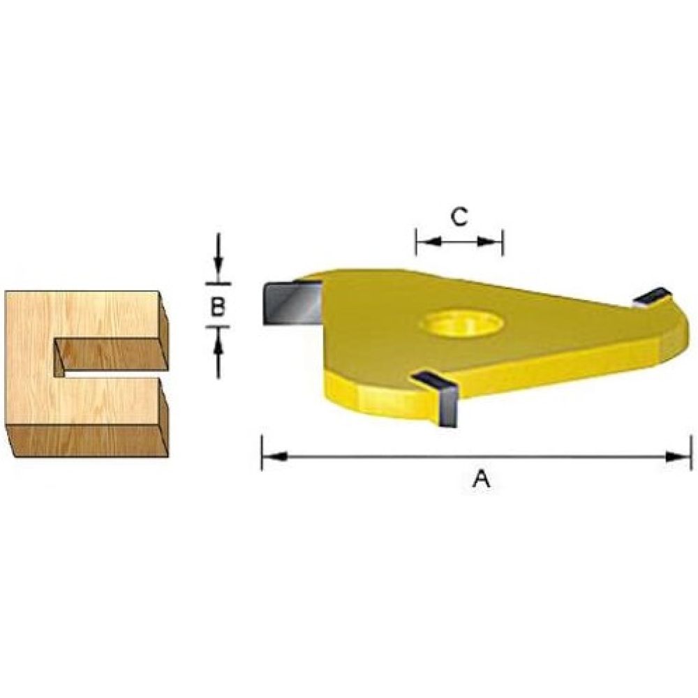 Фреза пазовая дисковая без стержня Makita 47, 6х2х8x3Т, D-12033