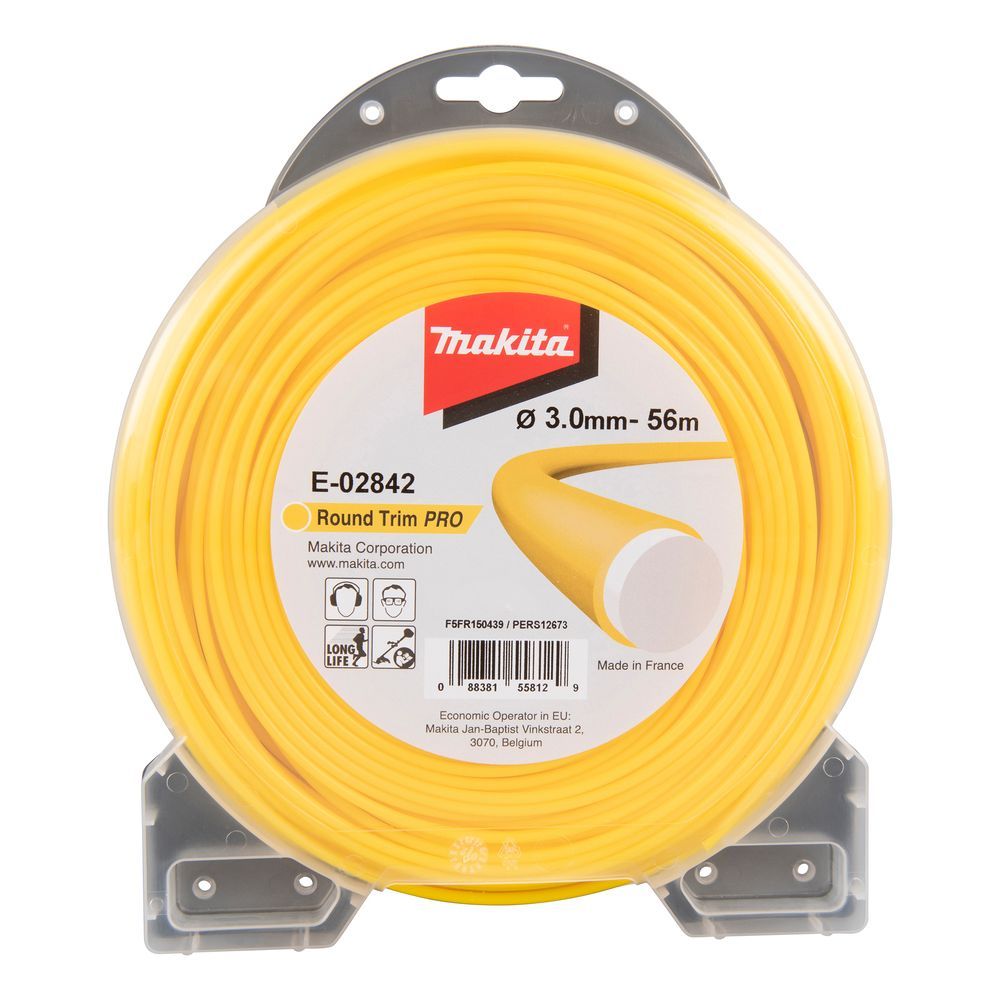 Триммерная леска Makita, круглая, усиленная, 3 ммх56 м, E-02842