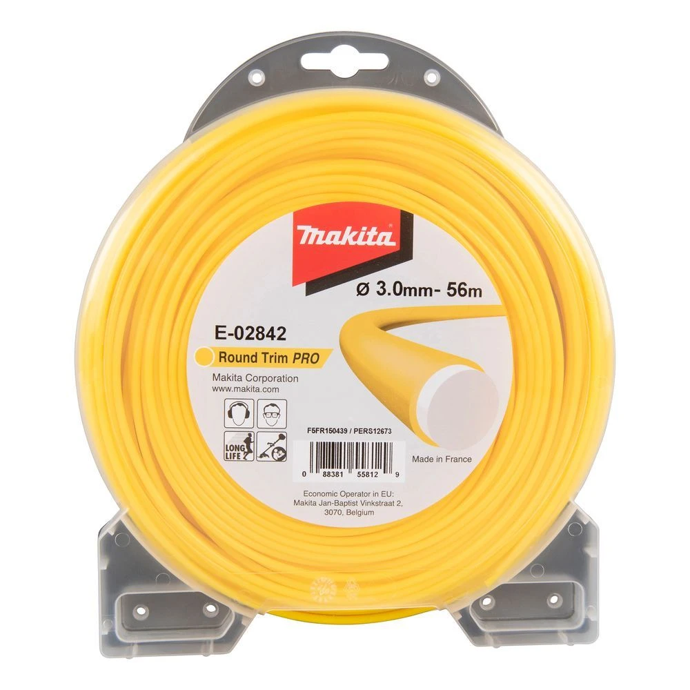 Триммерная леска Makita, круглая, усиленная, 3 ммх56 м, E-02842