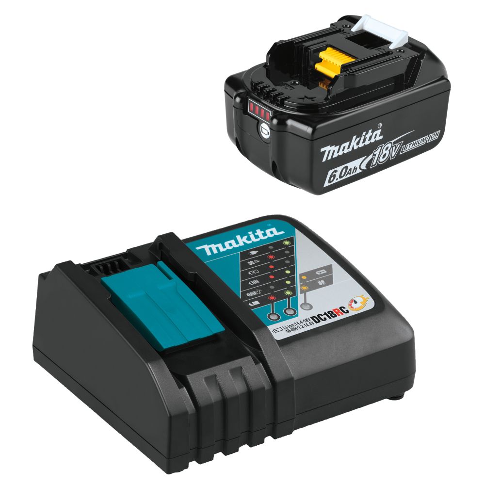 Набор Makita MKP1RG184: 4 аккумулятора BL1860B, Li-Ion, 18 В, 6 Ач и зарядное устройство DC18RC, 18 В, 2 A, в кейсе MakPac, 198142-3