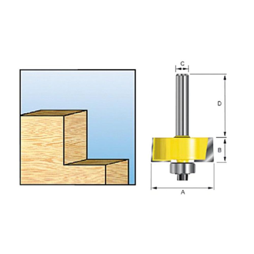 Фреза кромочная фальцевая Makita "Эконом" 31, 8х12, 2x12x60, 8x2T, D-48745