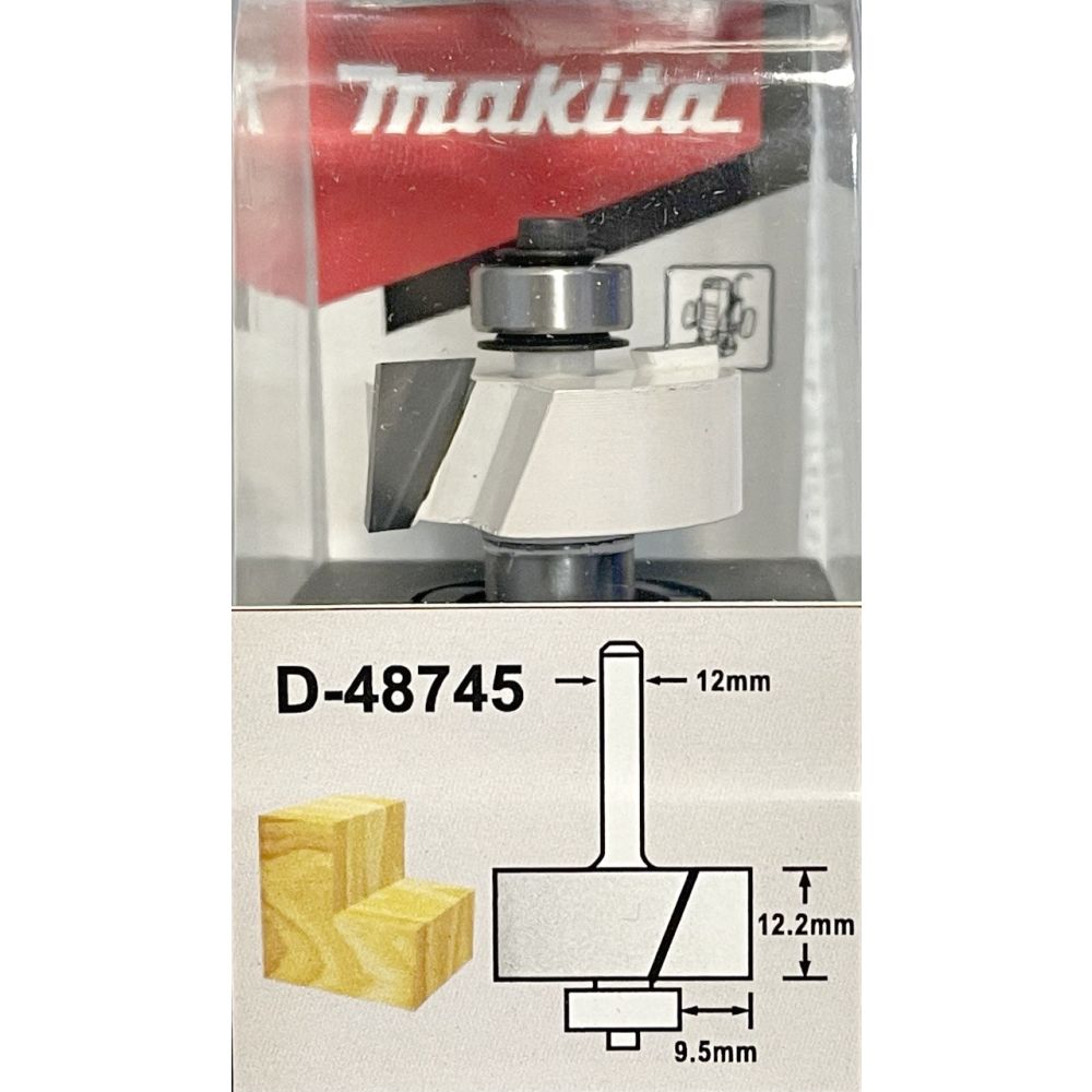 Фреза кромочная фальцевая Makita "Эконом" 31, 8х12, 2x12x60, 8x2T, D-48745