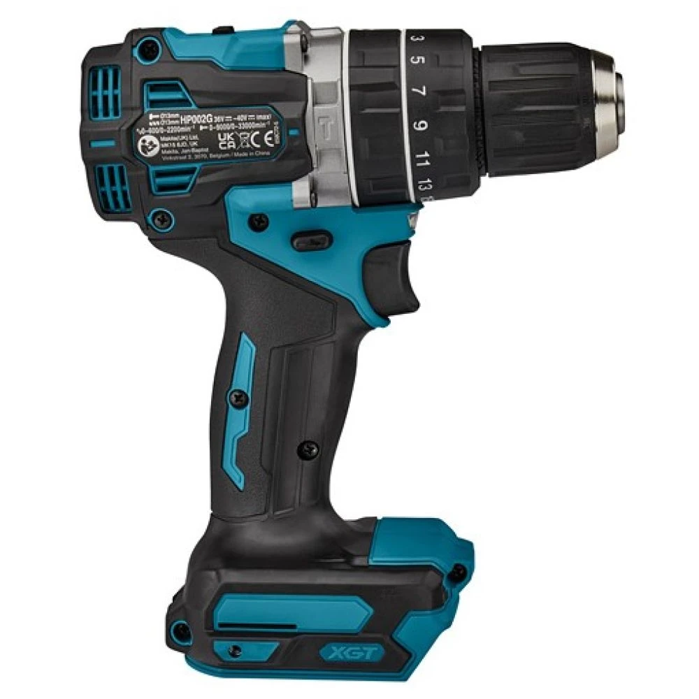 Аккумуляторная ударная дрель-шуруповерт Makita HP002GZ, 40 В, 2200 об/мин, 33000 уд/мин, без АКБ и ЗУ