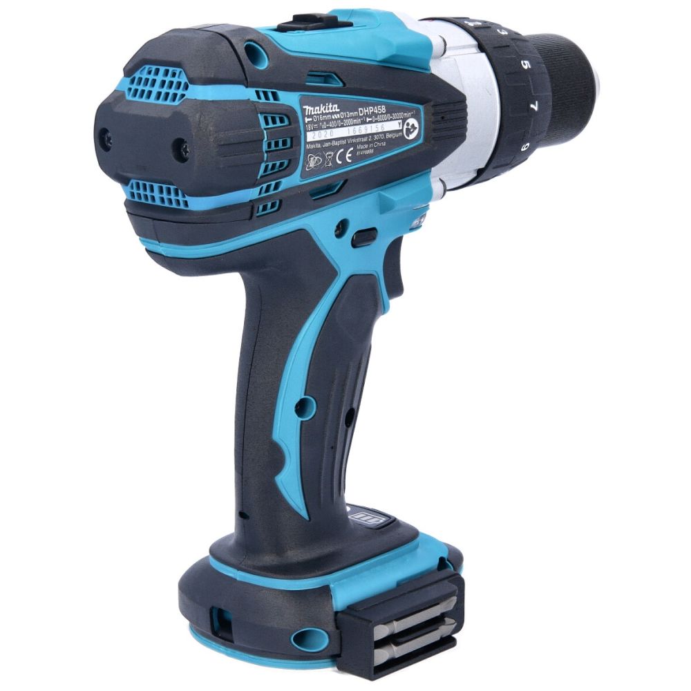 Аккумуляторная дрель-шуруповерт Makita DHP458Z, 18 В, 2000 об/мин, без АКБ и ЗУ