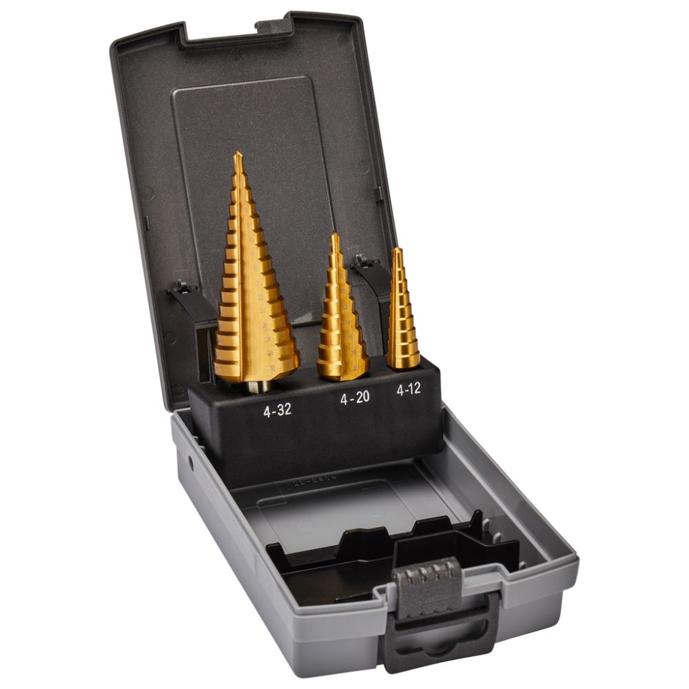 Набор сверл по металлу Makita ступенчатые, 4-12/4-20/4-32 мм, 3 шт. (D-46573)