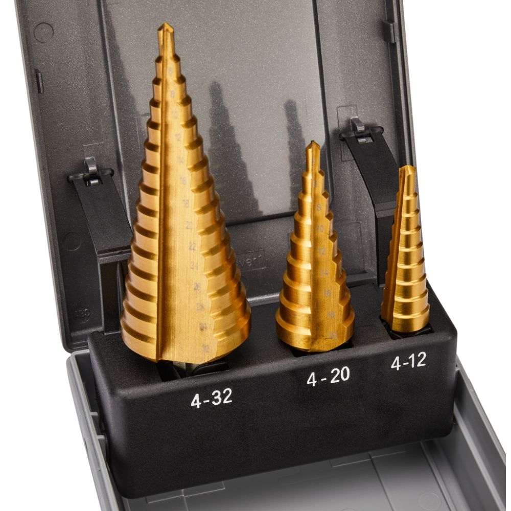 Набор сверл по металлу Makita ступенчатые, 4-12/4-20/4-32 мм, 3 шт. (D-46573)