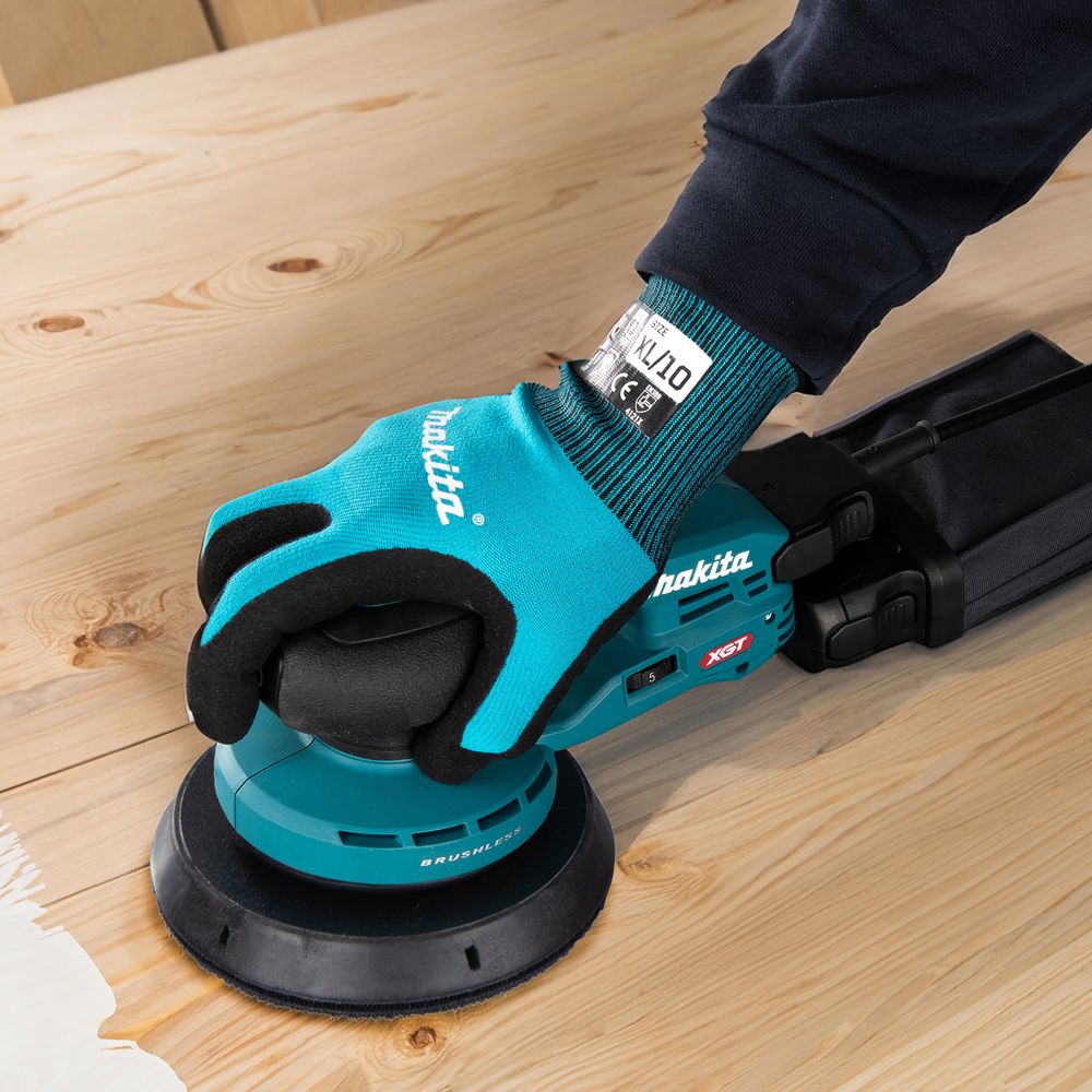 Аккумуляторная эксцентриковая шлифмашина Makita BO004CGZ, 40 В, 150 мм, 10000 кол/мин, с выносной батареей, без АКБ и ЗУ