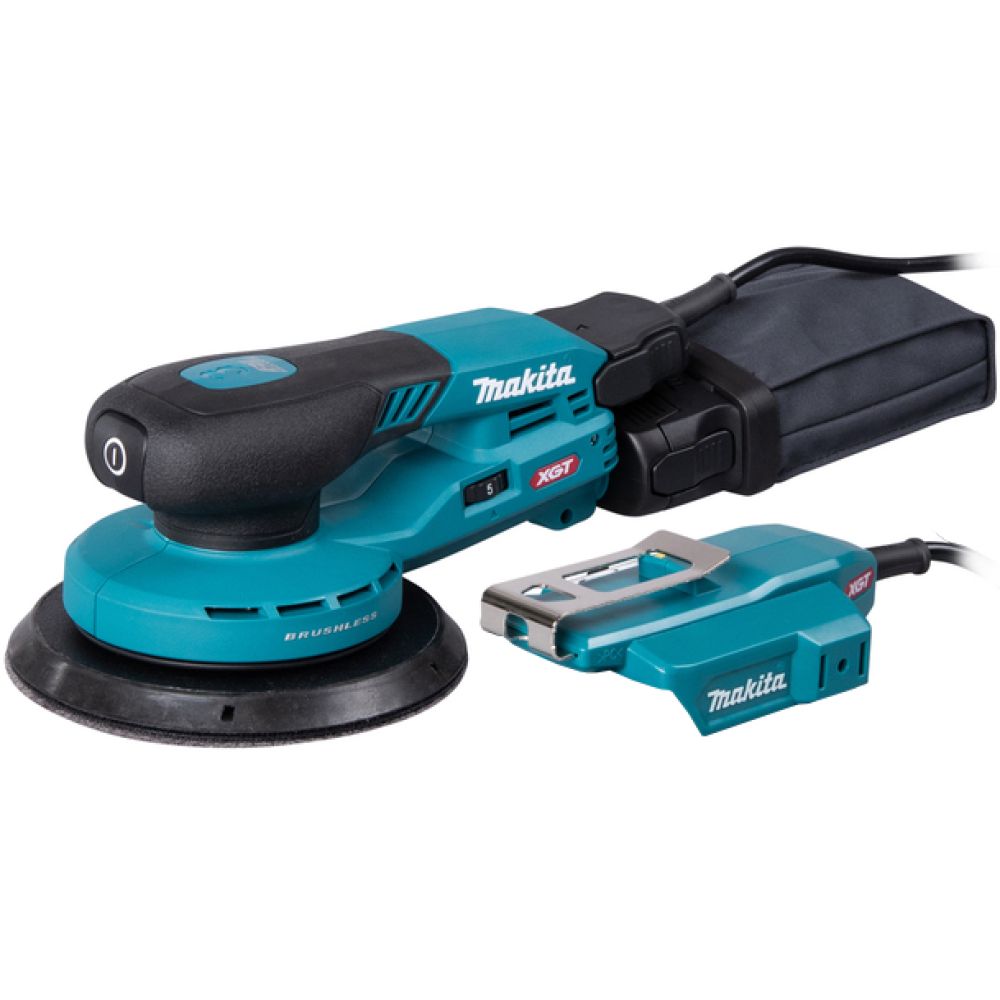 Аккумуляторная эксцентриковая шлифмашина Makita BO004CGZ, 40 В, 150 мм, 10000 кол/мин, с выносной батареей, без АКБ и ЗУ