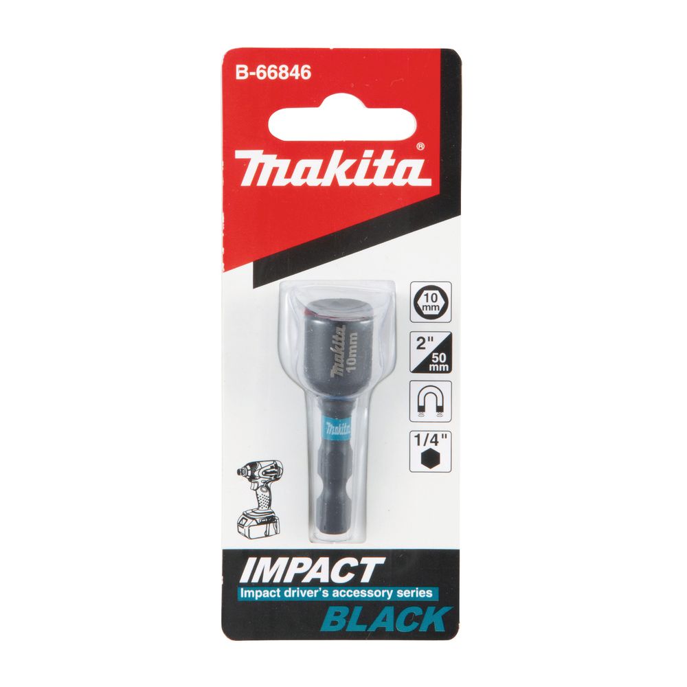Магнитная торцевая головка Makita Impact Black, 10x50 мм, 1 шт., B-66846