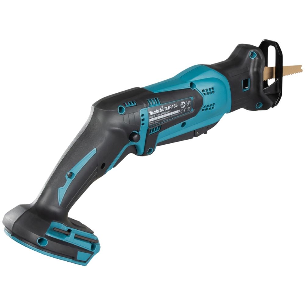 Аккумуляторная сабельная пила Makita DJR185, 18 В, 3000 ход/мин, 13 мм, с АКБ 3 Ач и ЗУ (DJR185P1Z)