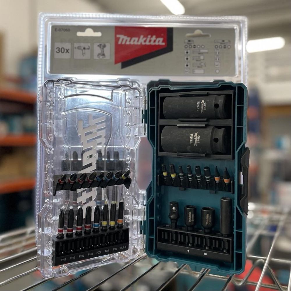 Набор бит и ударных головок Makita, 30 шт., E-07060