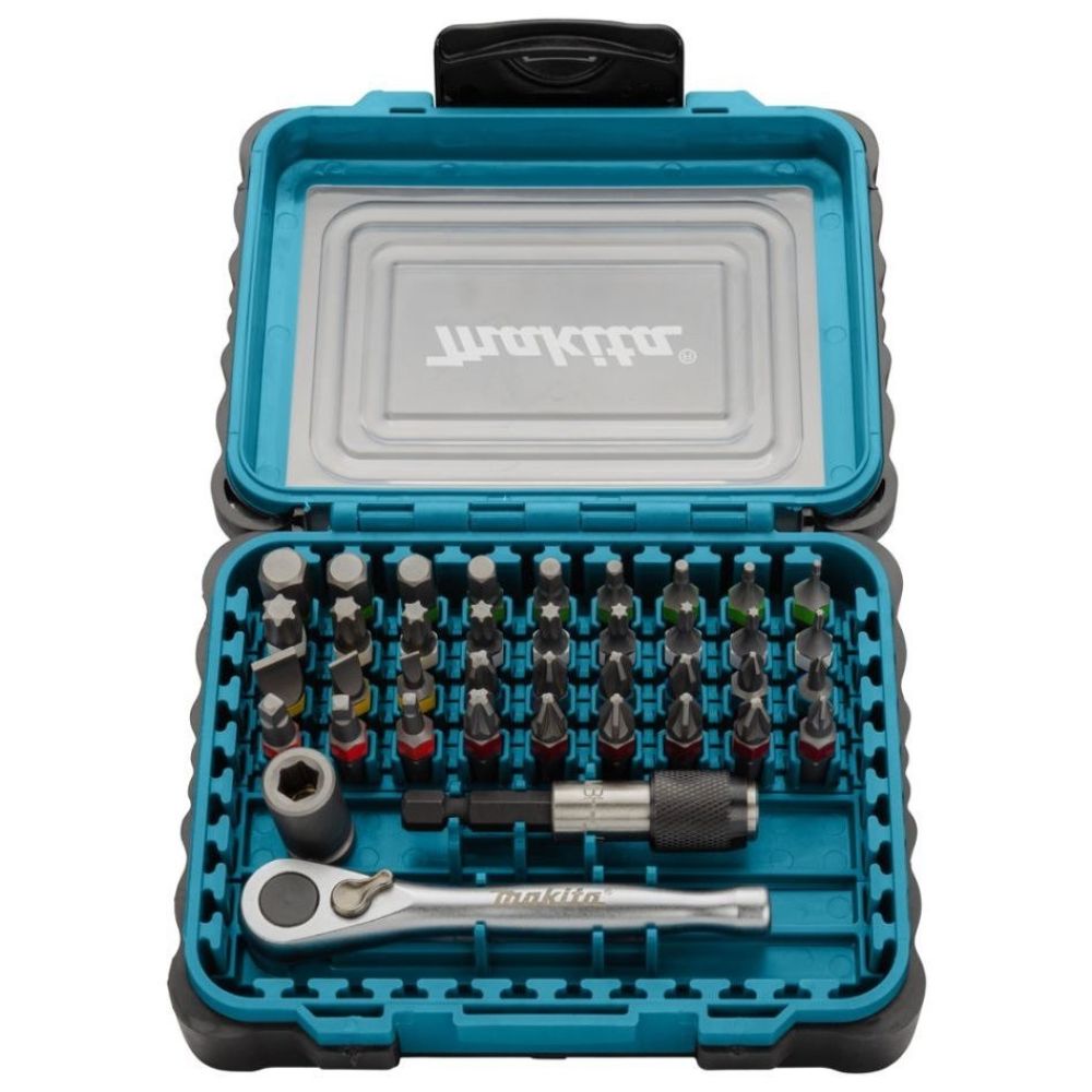 Набор бит Makita, 39 шт, с магнитным держателем и трещоткой, P-79158