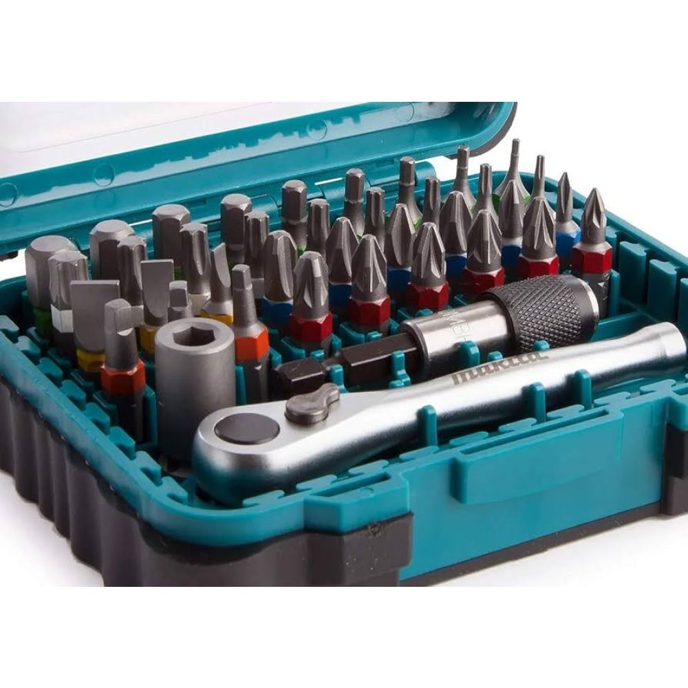 Набор бит Makita, 39 шт, с магнитным держателем и трещоткой, P-79158