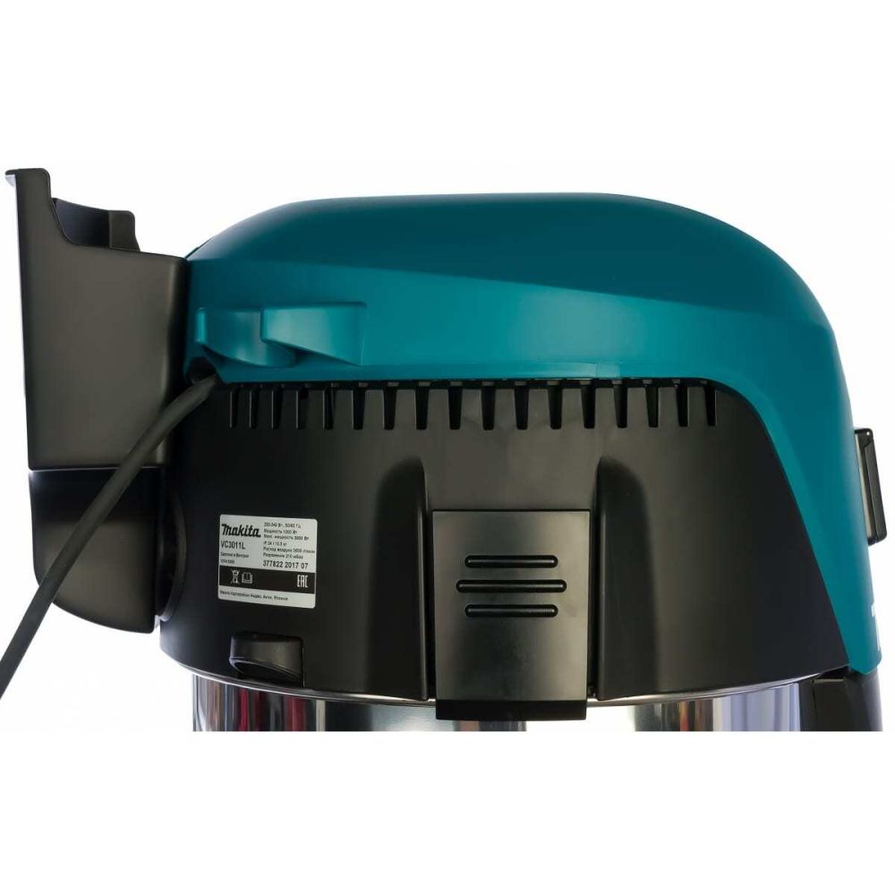 Электрический пылесос Makita VC3011L, для сухой и влажной уборки, класс пыли L