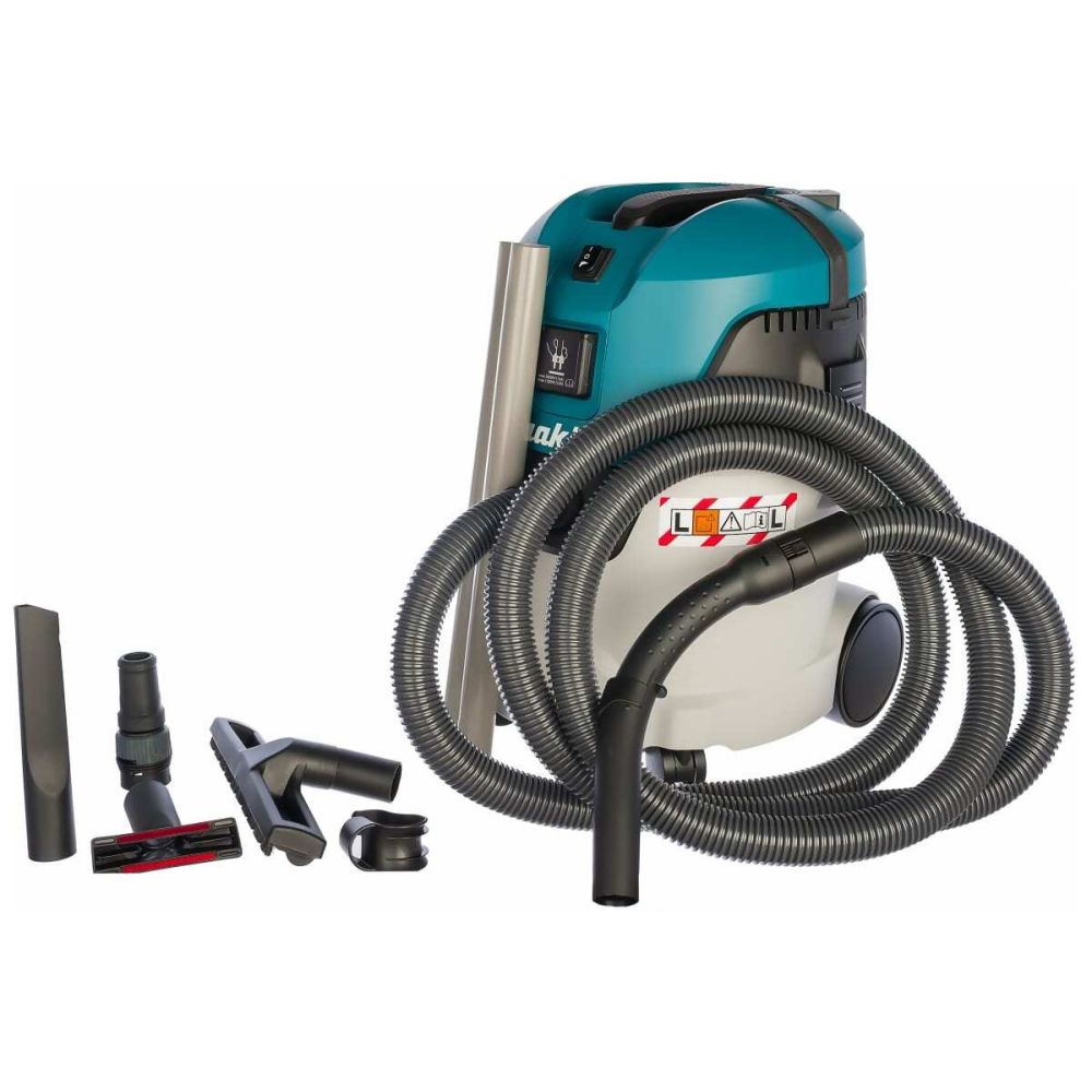 Электрический пылесос Makita VC2512L, для сухой и влажной уборки, класс пыли L