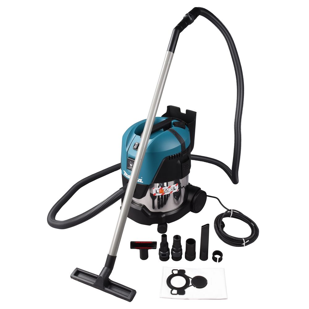 Электрический пылесос Makita VC2012L, для сухой и влажной уборки, класс пыли L