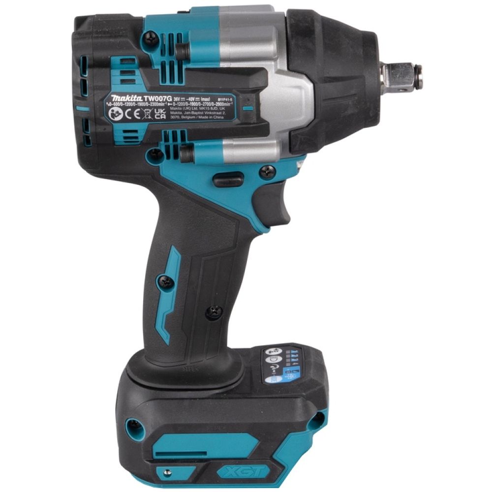 Аккумуляторный набор Makita, 40 В: гайковерт TW007 + угловая шлифмашина GA038, с 2 АКБ 5 Ач и ЗУ, в кейсе